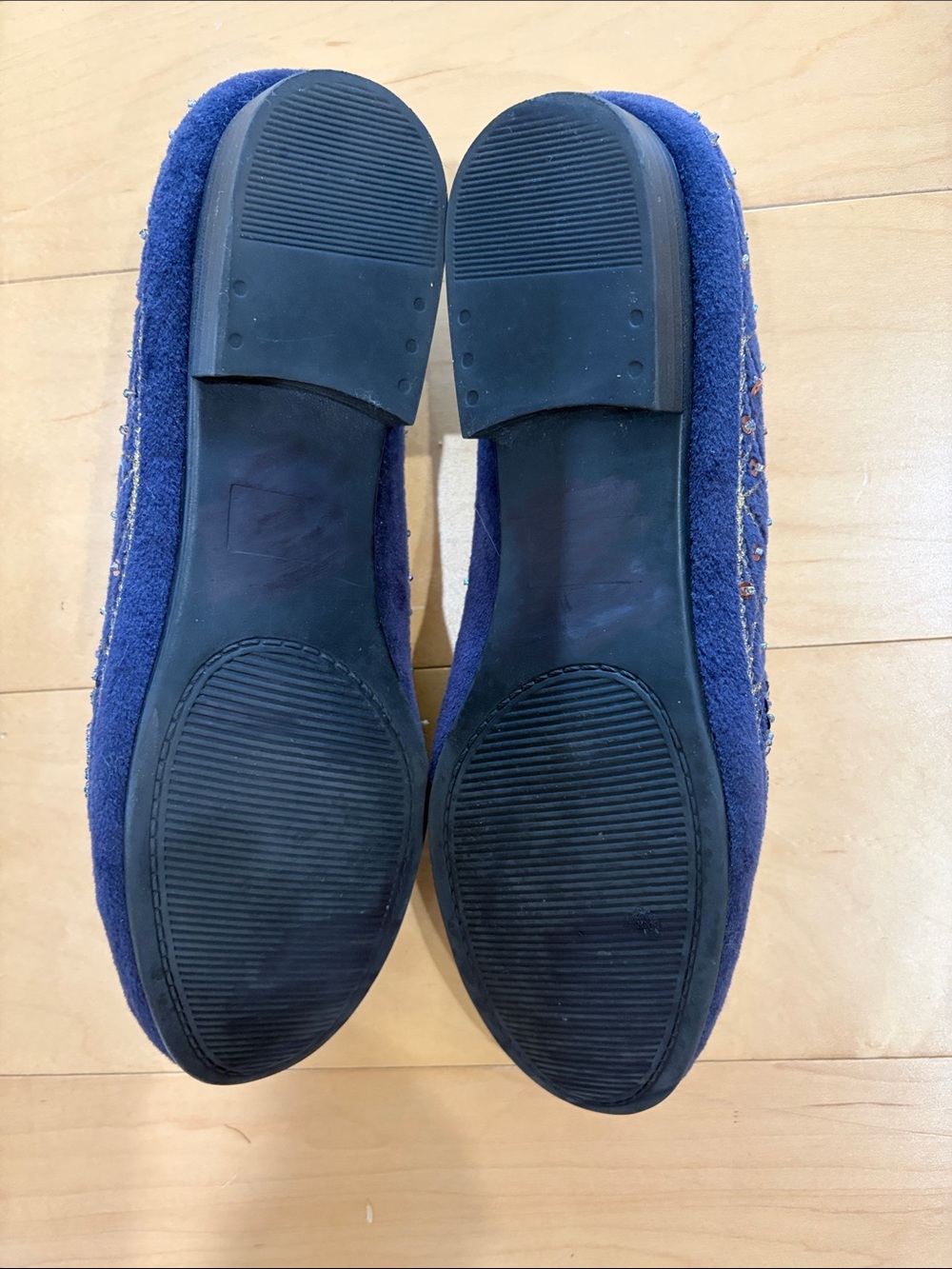 Coldwater Creek Navy Embroidered Sequin Ballet Flats Size 9
Like New - Picture 2 of 4